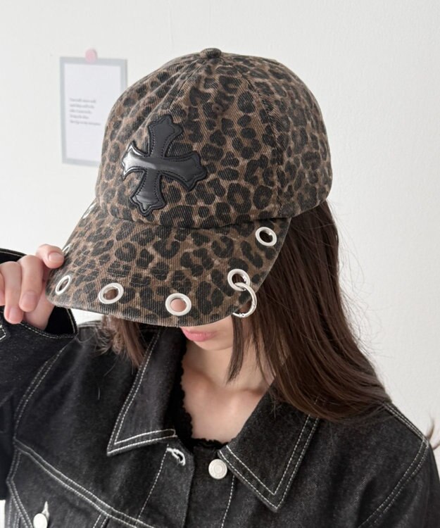 WEGO PUクロスハトメキャップ 柄1