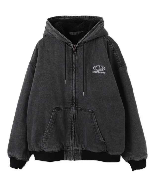 WEGO 【ユニセックス着用ITEM】ワーカーズボアフードブルゾン ブラックその他