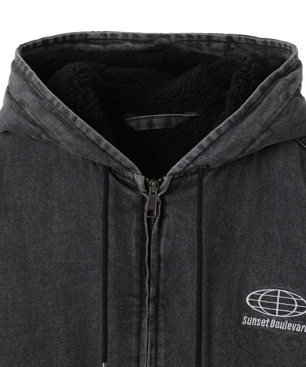 WEGO 【ユニセックス着用ITEM】ワーカーズボアフードブルゾン ブラックその他