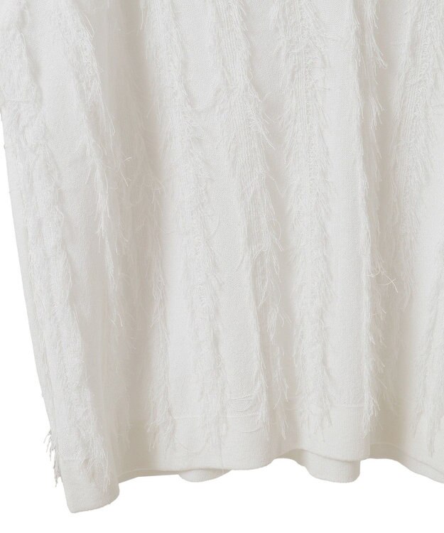 CRAFT STANDARD BOUTIQUE シアーフリンジスキッパーニットプルオーバー White