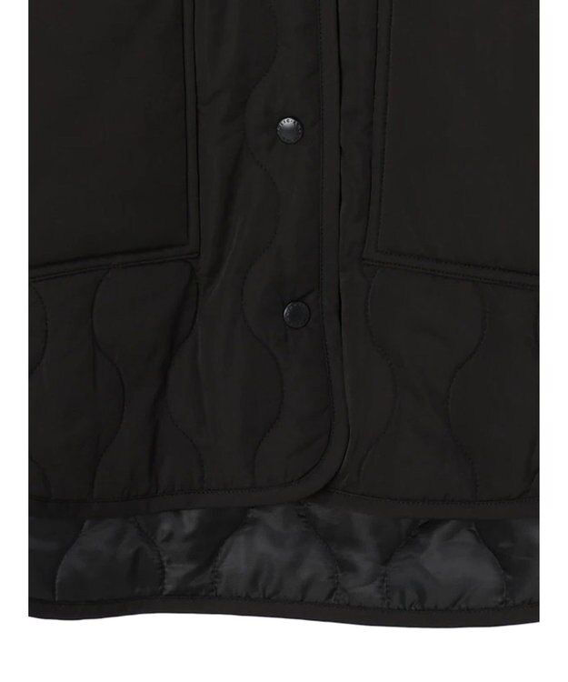 AMERICAN HOLIC キルポカリブ付きキルティングブルゾン Black