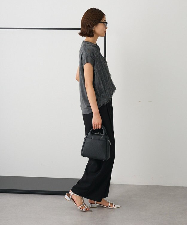 CRAFT STANDARD BOUTIQUE シアーフリンジスキッパーニットプルオーバー Charcoal Gray