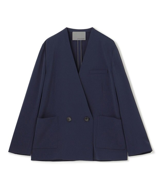 uncrave 【接触冷感・撥水・洗濯機洗い可】クールタッチツイル ジャケット（uncrave STANDARD） ネイビー