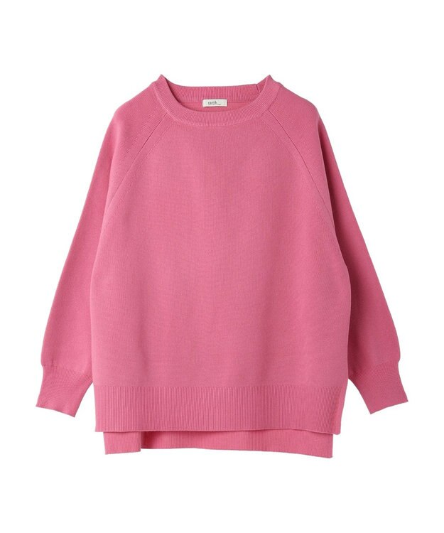 earth music&ecology サイドスリットルーズチュニック Pink