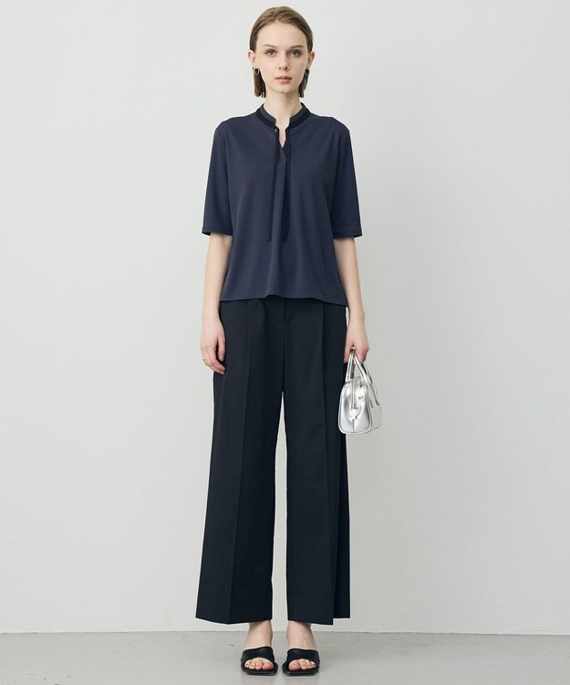 ICB 【先行予約】 スパンプラチナムジョーゼット ナロータイカットソー ダルブルー