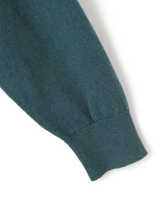 J.PRESS MEN 動きやすさにこだわった立体設計【洗える】コットンカシミヤモックネック ニット グリーン系