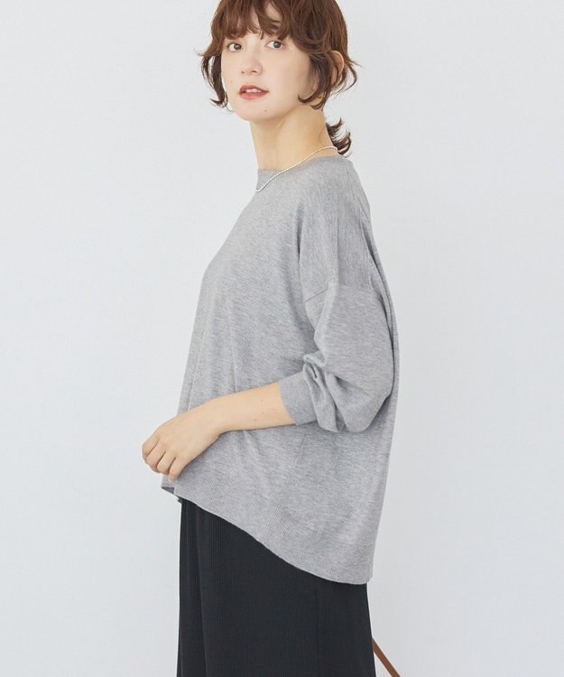 AMERICAN HOLIC バイパチルーズニットプルオーバー Light Gray Mixture