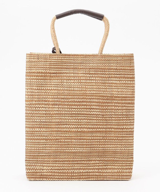 J.PRESS LADIES 【WEB限定・A4サイズ収納可】 マダガスカルラフィア トート バッグ ベージュ系2