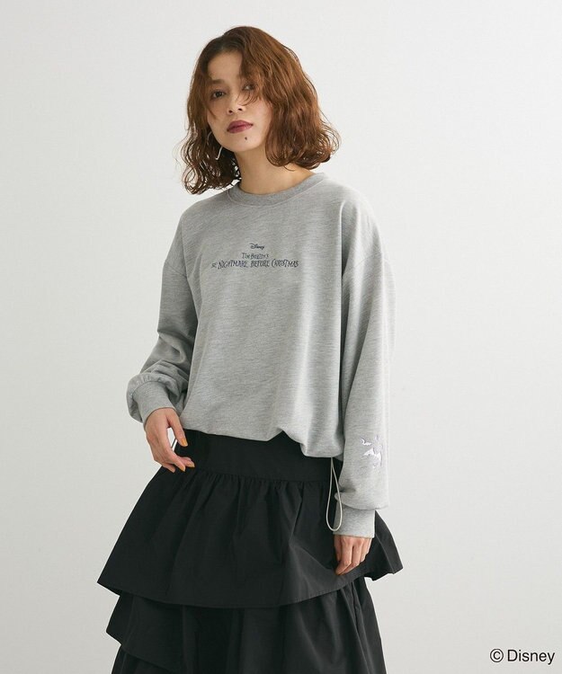 Green Parks ナイトメア／裾ドロストミニ裏毛プルオーバーⅡ Gray Mixture