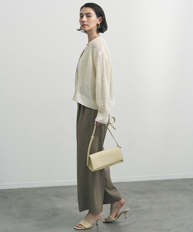 UNFILO クロシェレースニット ZIPカーディガン エクリュ