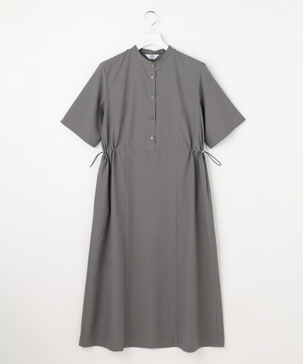 J.PRESS LADIES S ソフトタフタクロス シャツ ワンピース グレー系