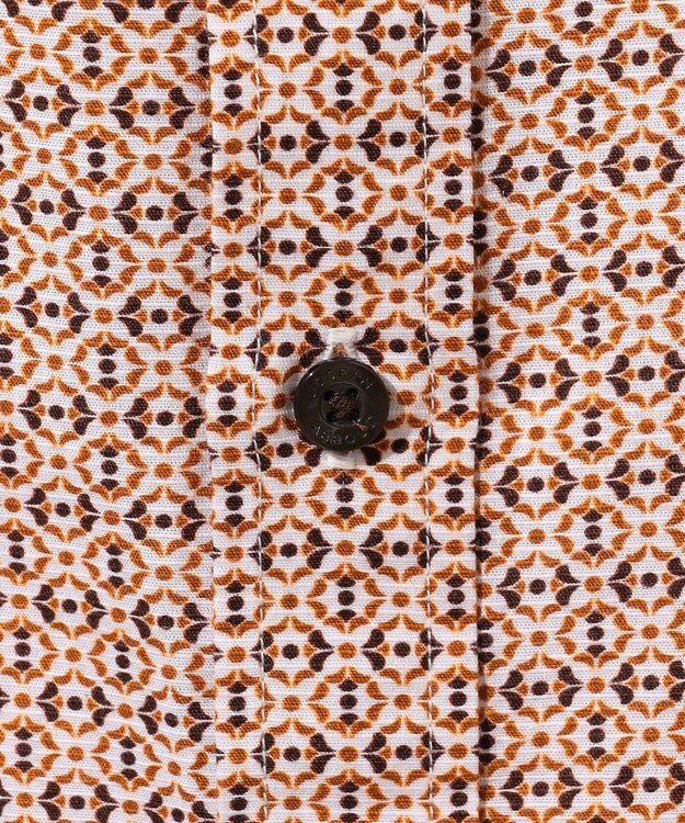 JOSEPH ABBOUD 【キングサイズ・サスティナブル】ジオメットリックパターン シャツ オレンジ系5