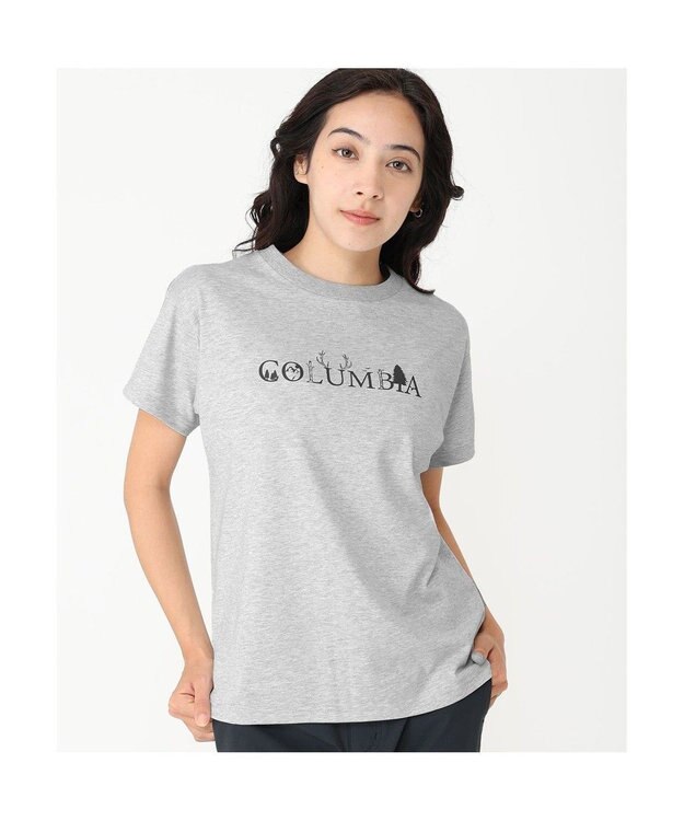 Columbia Columbia/ ウィメンズヤハラフォレストショートスリーブTシャツ /コロンビア Columbia Grey Heather、 Logo
