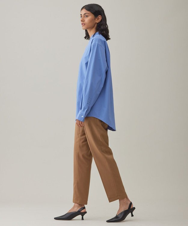 UNFILO MENS コンフォート バンドカラーシャツ  [24年秋冬商品] スモーキー ブルー