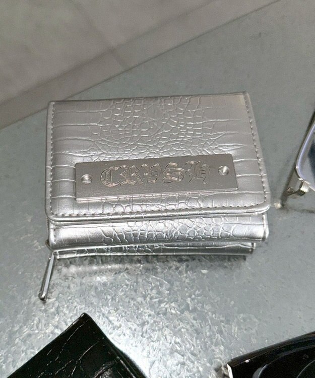 WEGO プレートクロコウォレット シルバー
