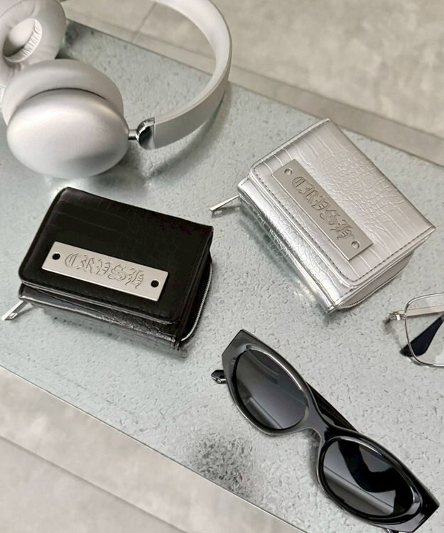 WEGO プレートクロコウォレット シルバー