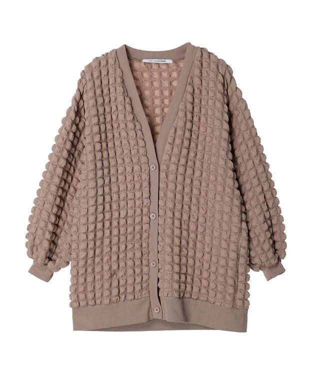 Green Parks ・ＲＡＹ　ＣＡＳＳＩＮ　ポップコーンカーディガン Gray Beige