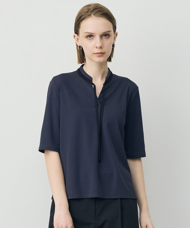 ICB 【先行予約】 スパンプラチナムジョーゼット ナロータイカットソー ダルブルー