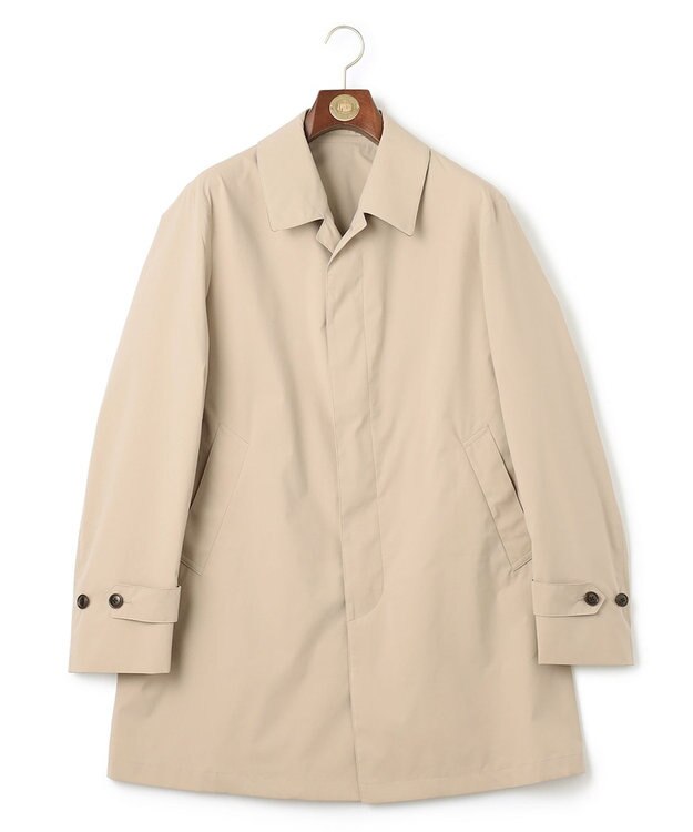 J.PRESS MEN 【ビジネス対応可】【撥水加工 / ウォッシャブル可】テクニカルライトポプリン ドレスカーコート アイボリー系