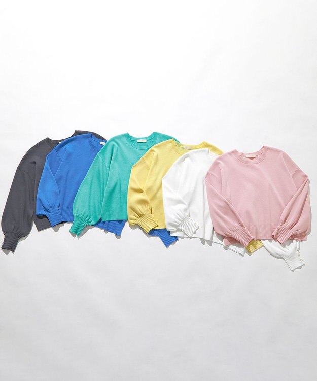 ANY SIS 【花粉対策】ドルマン ニット ペールピンク