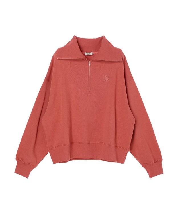 earth music&ecology ハーフＺＩＰスウェット Pink