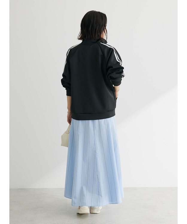 Green Parks ストライプフレアスカート Blue