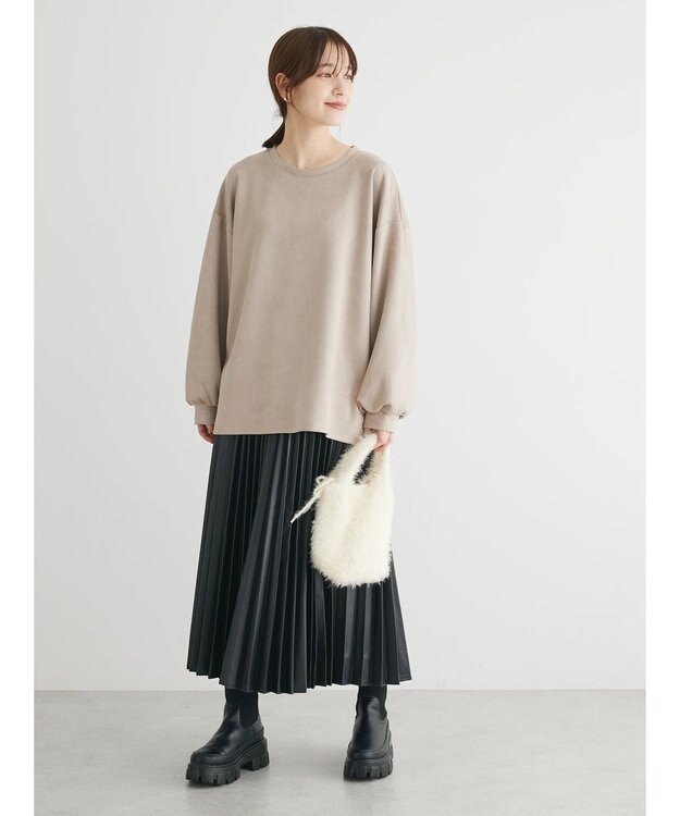 Green Parks ・ＳＵＧＡＲ　ＳＰＯＯＮスウェードポンチプルオーバー Beige