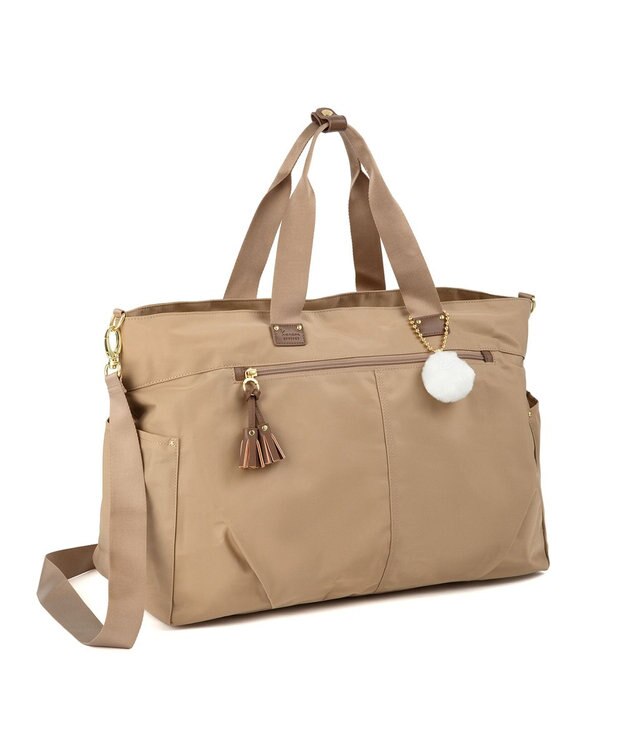 ACE BAGS & LUGGAGE kanana project collection タッセル-e ボストンバッグ 68875 ベージュ