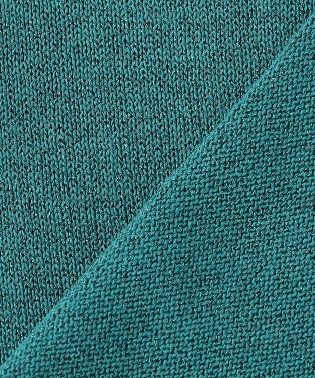 自由区 【アンサンブル対応】ペーパーコットンスクエアネックニット プルオーバー ターコイズ