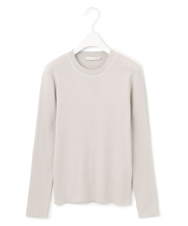 ICB 【洗える】 コンパクトリブ  クルーネックプルオーバー トープ系