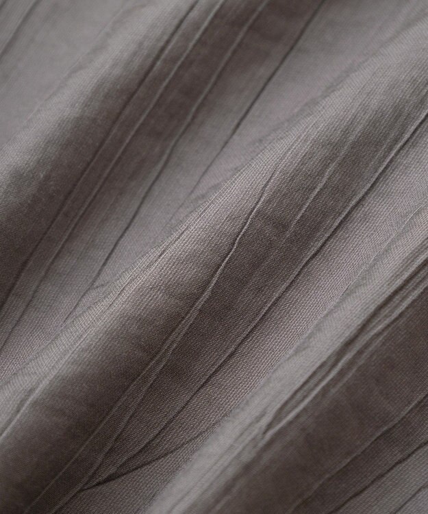 earth music&ecology 【接触冷感】裾ドロストフレンチスリーブシャツ Brown