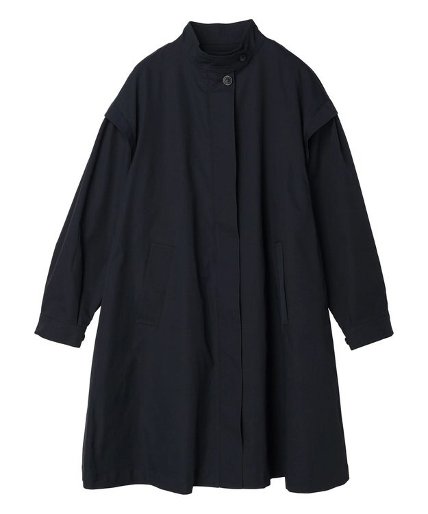 Green Parks 花粉防止　袖タックコート Navy