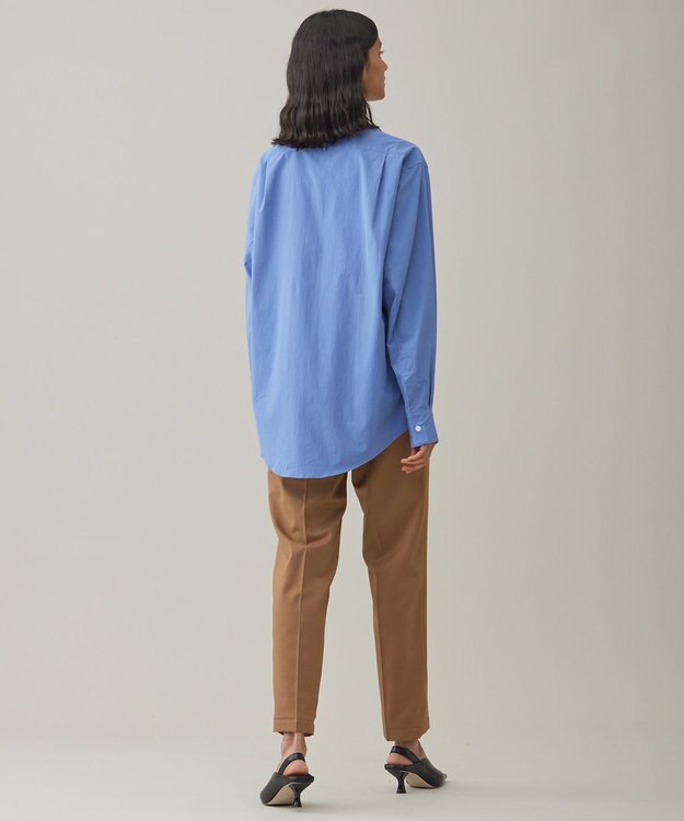 UNFILO MENS コンフォート バンドカラーシャツ  [24年秋冬商品] スモーキー ブルー