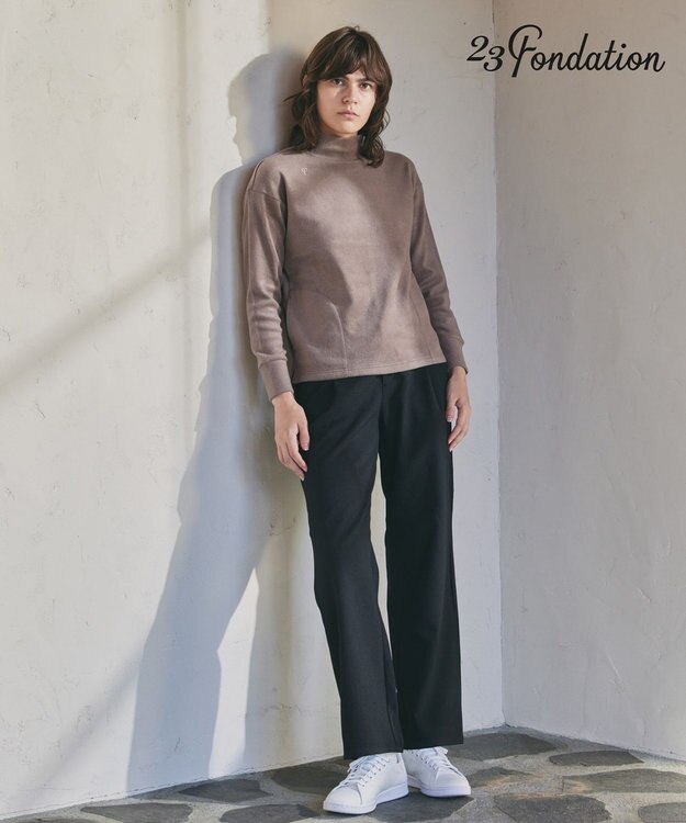 23区GOLF 【23Fondation/WOMEN】【吸湿発熱】モックネック プルオーバー ベージュ系