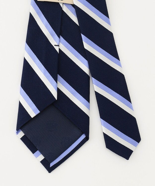 J.PRESS MEN 【定番】ダブルストライプネクタイ ネイビー系1
