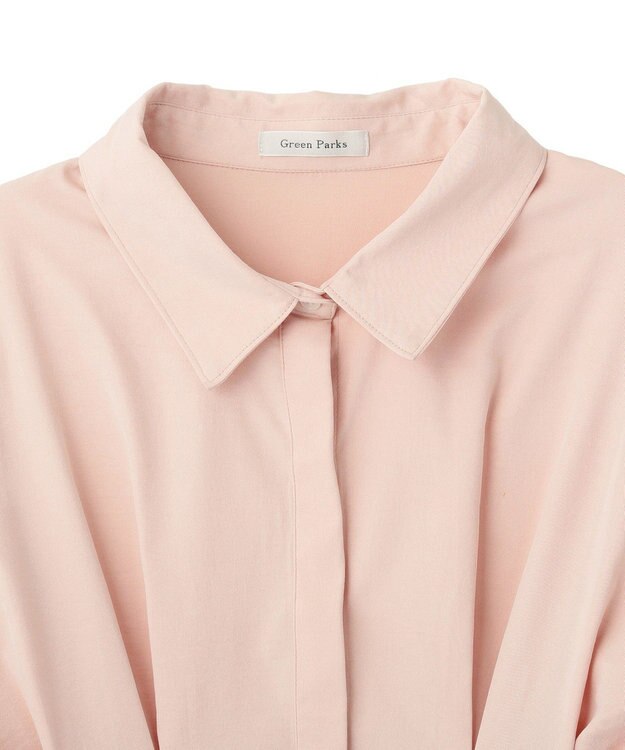 Green Parks 【WEB限定】ドロストシャーリングウエストタックシャツⅡ Pink