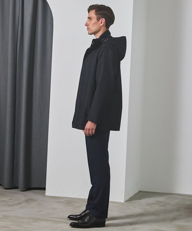 GOTAIRIKU 【仕事で着用可】ラスタードビー フーデッドブルゾン_地柄(24/25年モデル) ネイビー×チェック地柄(24年新色)