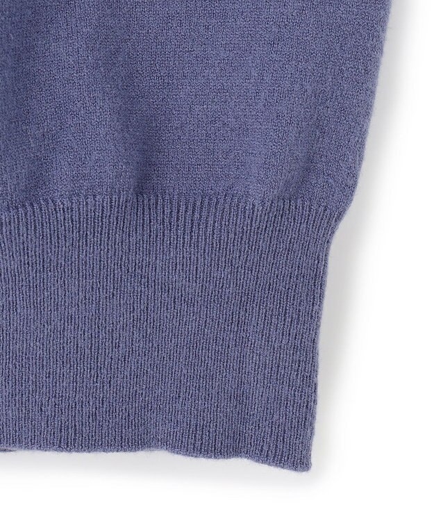 UNFILO MENS ライトウォーム ニットポロ ダスティブルー