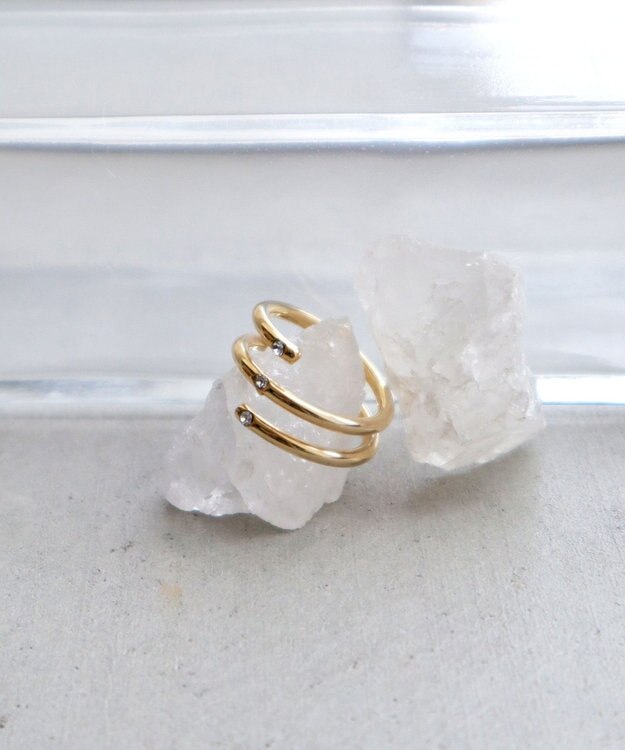 Tiaclasse ポイントストーンリング ゴールド