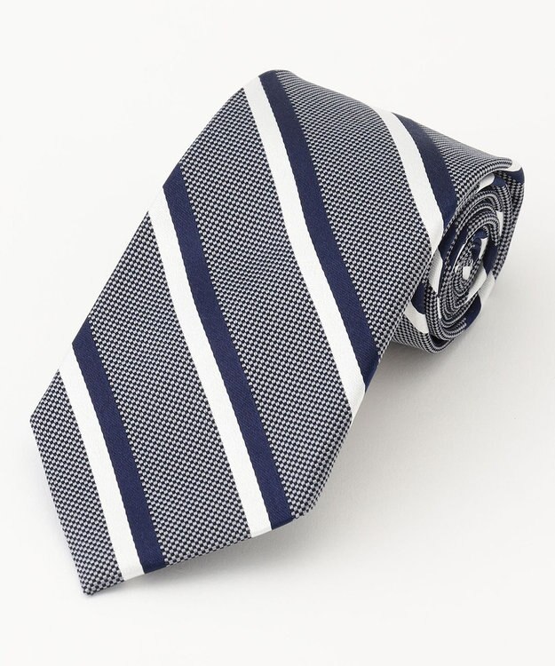 J.PRESS MEN 【定番】ダブルストライプネクタイ グレー系1