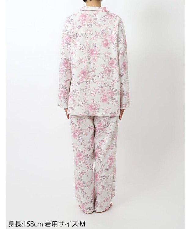 Wing パジャマ 長袖 長ズボン 綿混(本体) あったか レディース EP6016 ウイング／ワコール ピンク