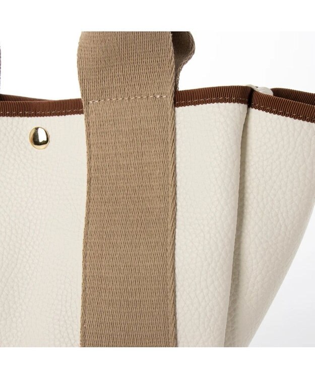 UNBILLION cachecache ショルダー付き2wayテープトートバッグS アイボリー