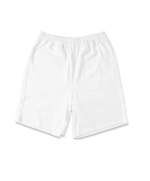 WEGO 【ウエストゴム】ヘビーウェイトカットイージーショーツ ホワイト