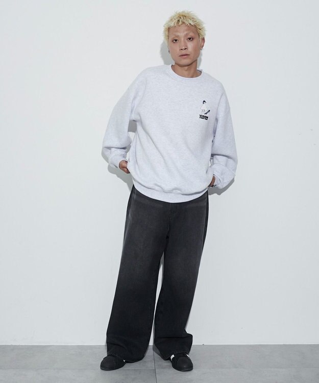 WEGO 【ユニセックス着用ITEM】VISIONゴーストスケータープルオーバー アッシュグレー