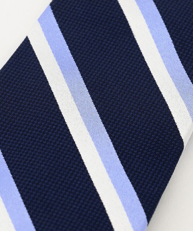 J.PRESS MEN 【定番】ダブルストライプネクタイ ネイビー系1