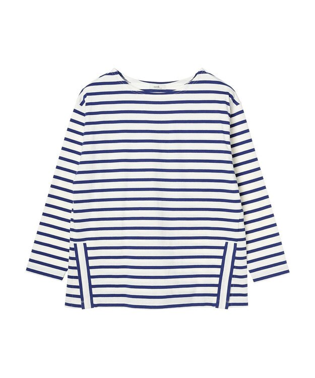 earth music&ecology ボーダーカットソーチュニック Blue