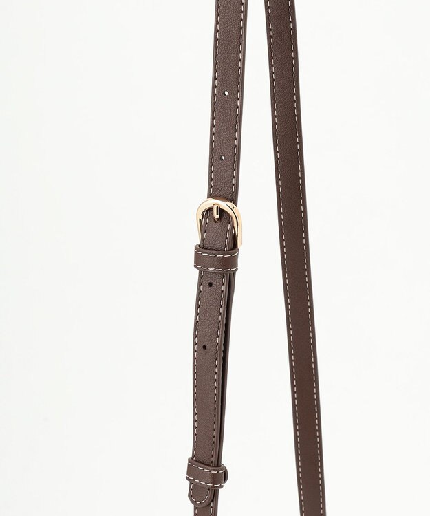 LA BAGAGERIE グリッドキルティングミニショルダー グレージュ