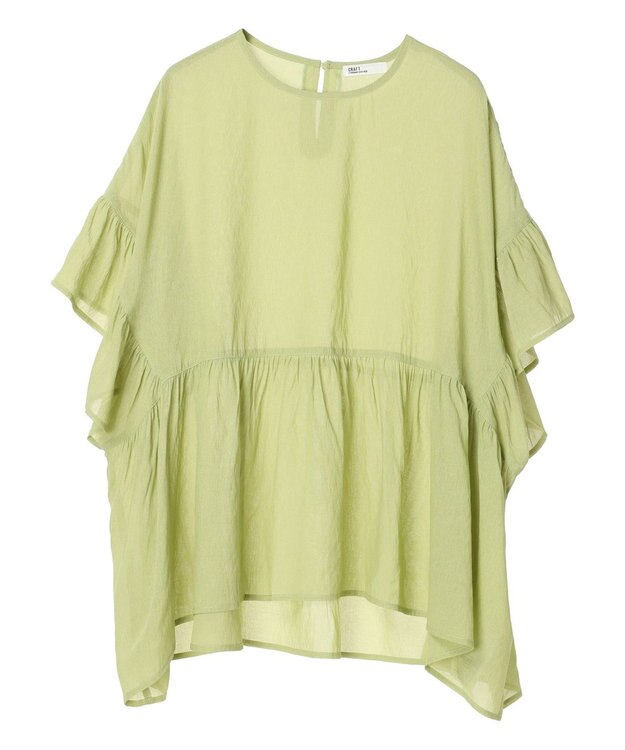 CRAFT STANDARD BOUTIQUE ウ゛ィンテージボイルティアード切替ブラウス Lime Green
