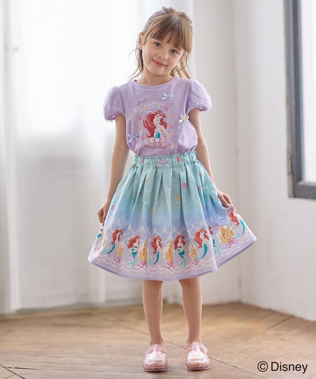 ANY KIDS 【ディズニープリンセス/フローズン】アート プリント Tシャツ ラベンダー<アリエル>