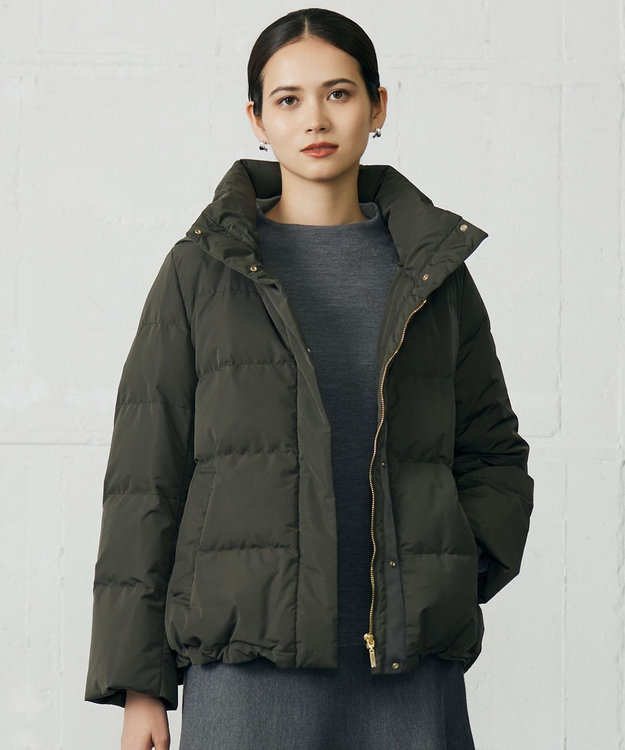 自由区 S 【WEB限定カラーあり・SHIHOさん着用】マイクロタッサーダウン コートⅡ カーキ